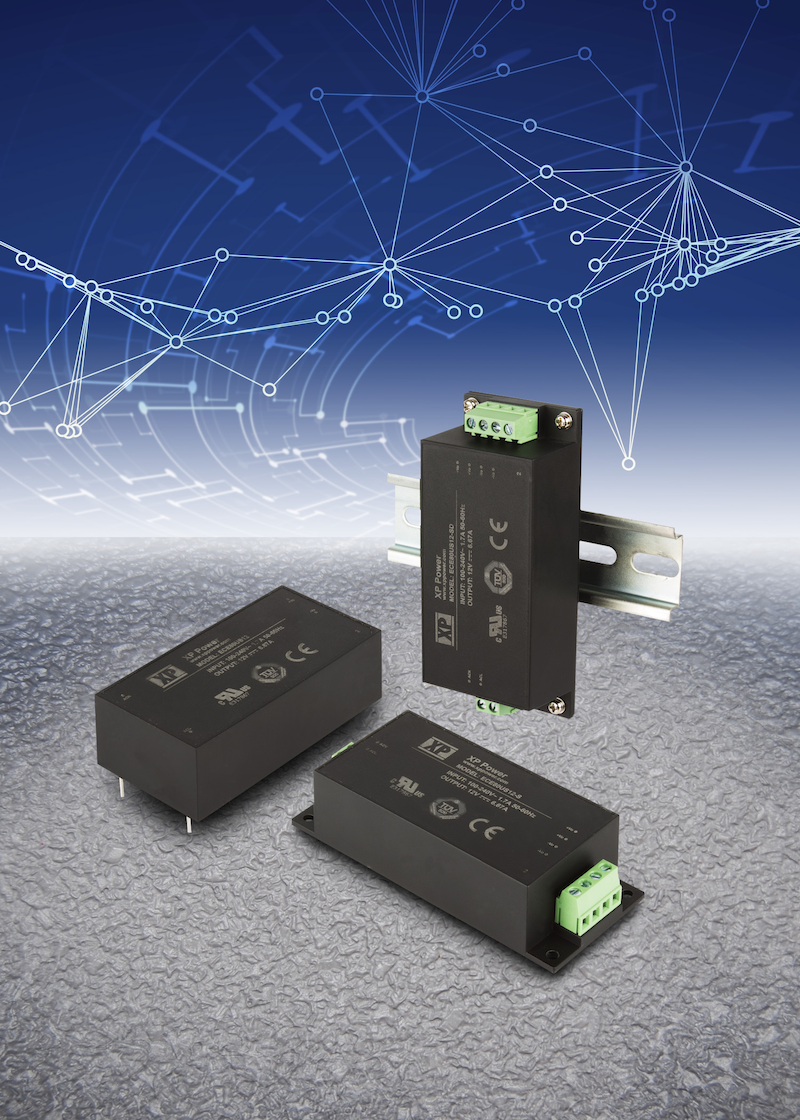 XP Power's encapsulated 80W AC-DC modules have a tiny footprint